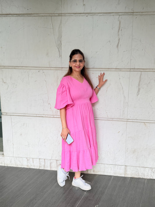 Petal Smocked Midi
