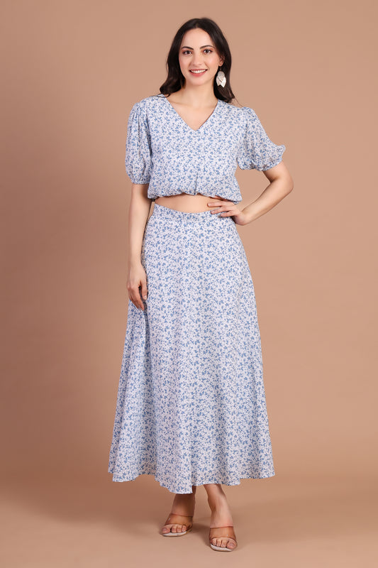 Belle Blue Cropped top