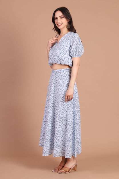 Belle Blue Cropped top