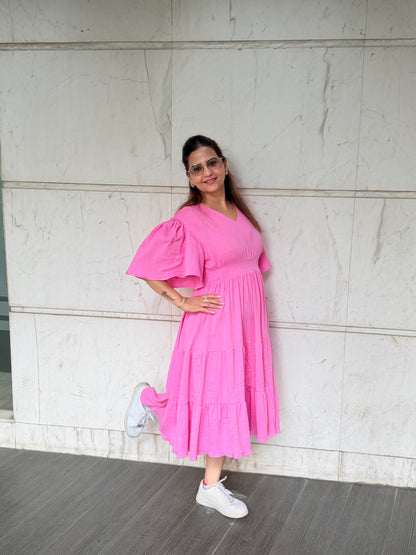 Petal Smocked Midi