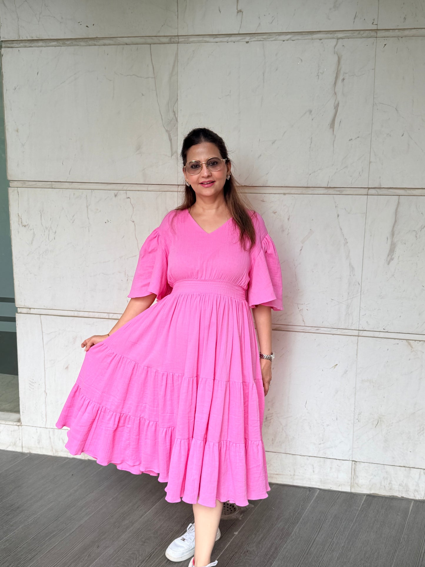 Petal Smocked Midi